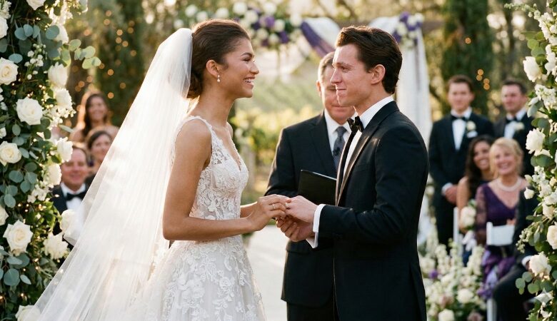Revelan los detalles de la boda secreta de Zendaya y Tom Holland en un lujoso hotel británico