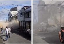 Colapsa una casa de tres pisos en Colombia ocho días después del terremoto (+video)
