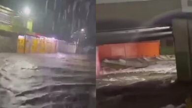 Lluvias causan anegaciones y colapso vial en sectores del sur de Valencia