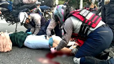 Cinco heridos tras choque múltiple de motos en Caracas