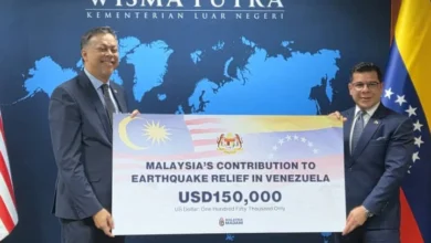 Malasia dona 150 mil dólares a Venezuela para la reconstrucción tras los sismos