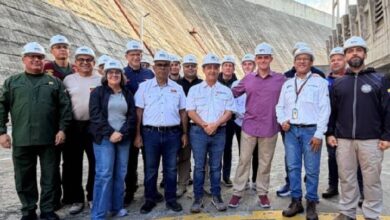 Autoridades inspeccionan la Central Hidroeléctrica Simón Bolívar