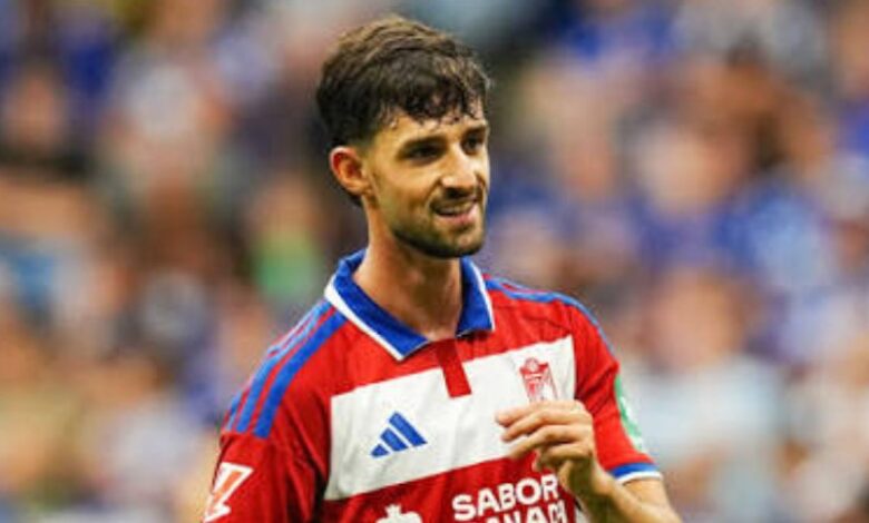 El Venezolano Alejandro Marqués celebra su primera titularidad con el Granada
