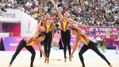El conjunto venezolano de gimnasia rítmica conquista la medalla de plata en el all-round de Santa Fe 2026