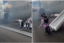 Avión de American Airlines se incendia en aeropuerto de Denver